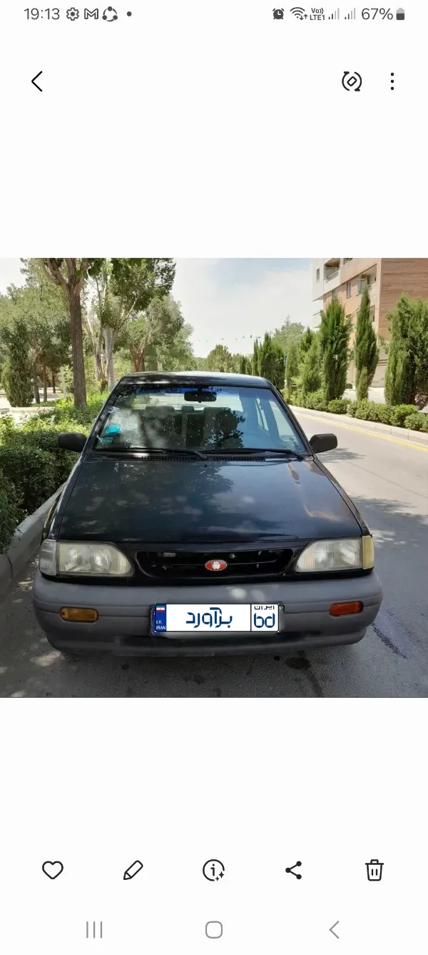 تصویر پراید صبا صندوقدار بنزینی 1